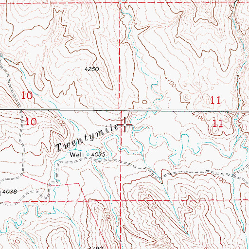 Topographic Map of S S Draw, WY