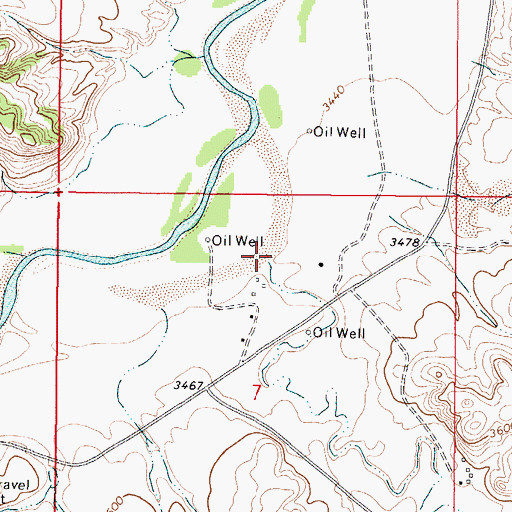 Topographic Map of SA Creek, WY