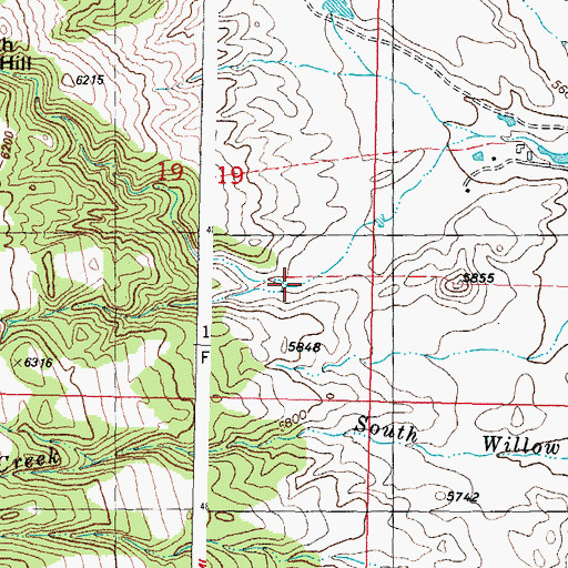 Topographic Map of Sackett Canyon, WY
