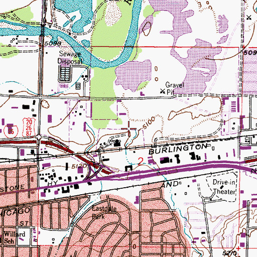 Topographic Map of Sage Creek, WY