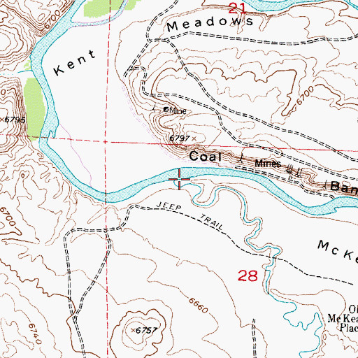 Topographic Map of Sage Creek, WY
