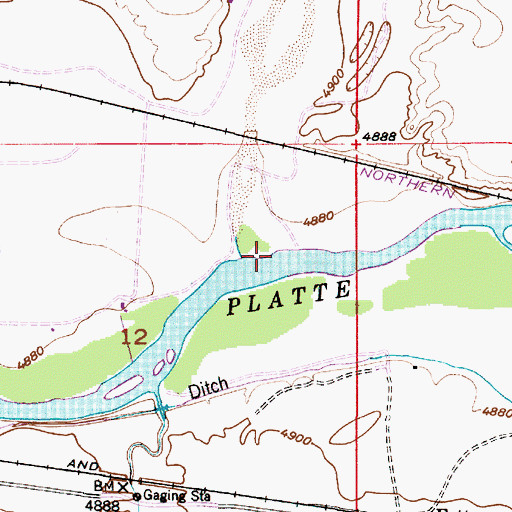 Topographic Map of Sage Creek, WY