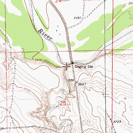 Topographic Map of Sage Creek, WY