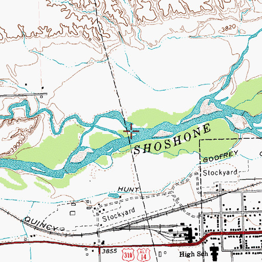Topographic Map of Sage Creek, WY