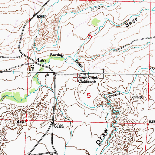 Topographic Map of Sage Creek Clubhouse, WY