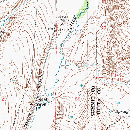 Topographic Map of Sage Creek Draw, UT