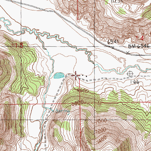 Topographic Map of Sage Creek Ranch, WY