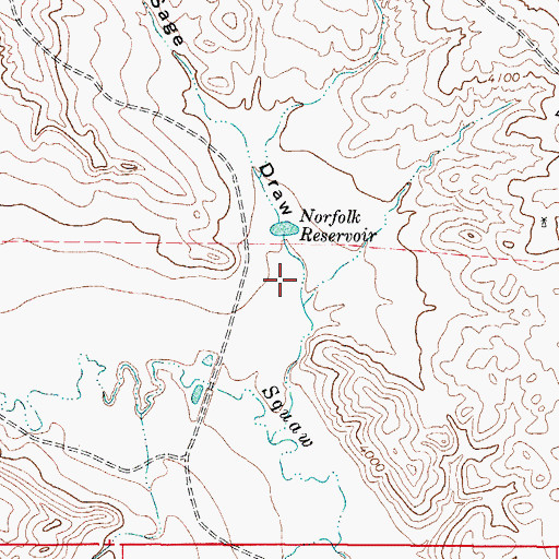 Topographic Map of Sage Draw, WY