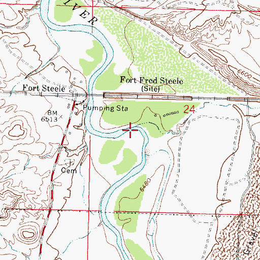 Topographic Map of Saint Marys Creek, WY
