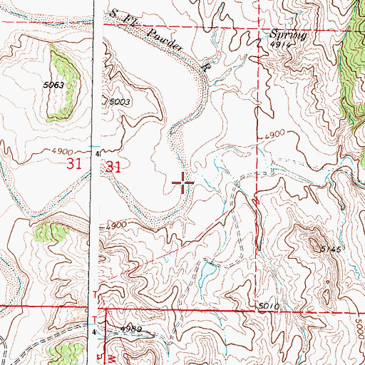 Topographic Map of Salt Canyon, WY