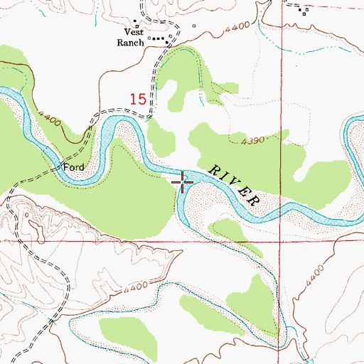 Topographic Map of Salt Creek, WY