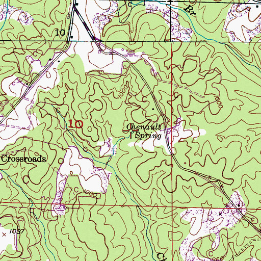 Topographic Map of Chenault Spring, AL