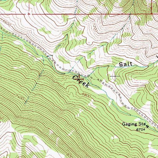 Topographic Map of Salt Lick Draw, WY