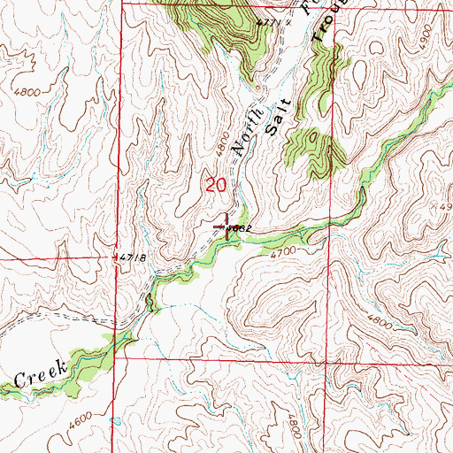Topographic Map of Salt Trough, WY