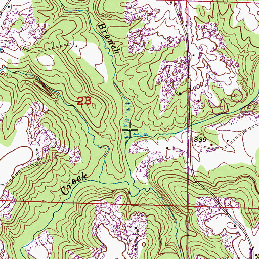 Topographic Map of Chenault Spring Branch, AL