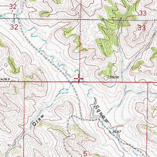 Topographic Map of Sampson Draw, WY