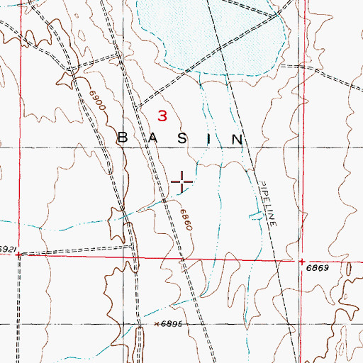 Topographic Map of Sand Basin, WY