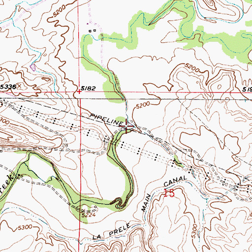 Topographic Map of Sand Creek, WY