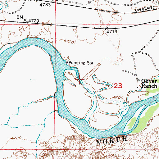 Topographic Map of Sand Creek, WY