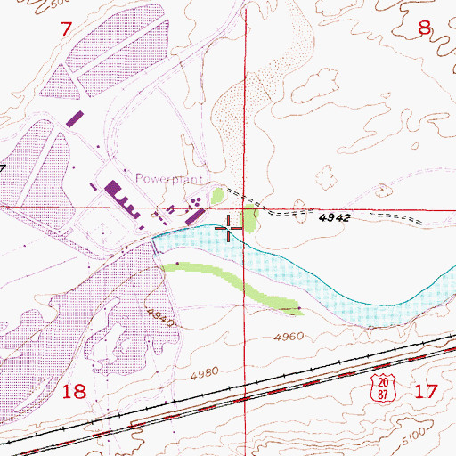 Topographic Map of Sand Creek, WY