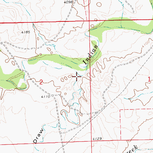 Topographic Map of Sand Draw, WY