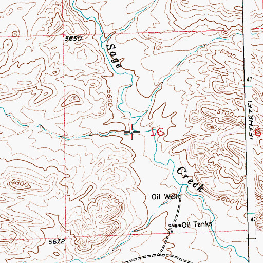Topographic Map of Sand Draw, WY