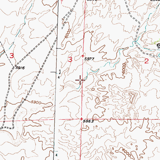 Topographic Map of Sand Draw, WY