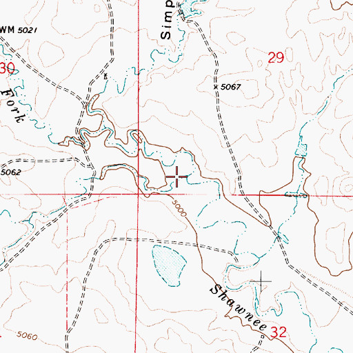 Topographic Map of Sand Draw, WY