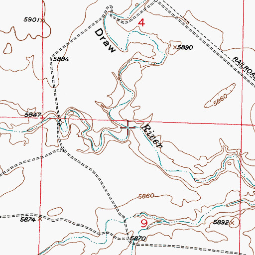 Topographic Map of Sand Draw, WY