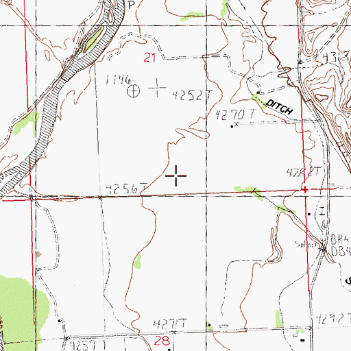 Topographic Map of Sand Draw, WY