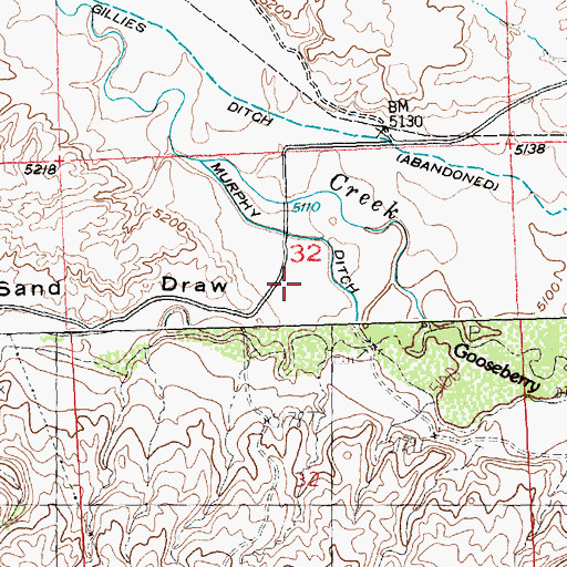 Topographic Map of Sand Draw, WY