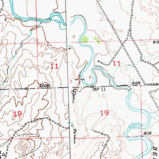 Topographic Map of Sand Gulch, WY