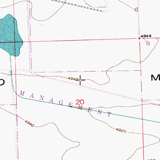 Topographic Map of Sand Mesa, WY