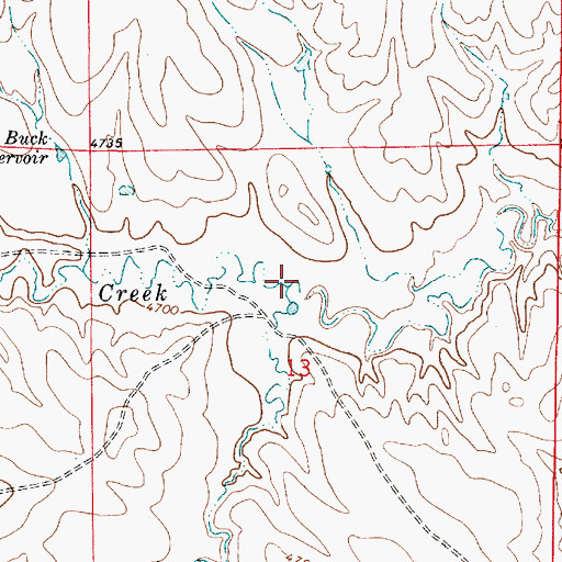 Topographic Map of Sand Rock Creek, WY