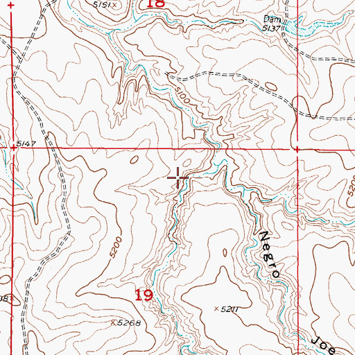 Topographic Map of Sand Rock Draw, WY