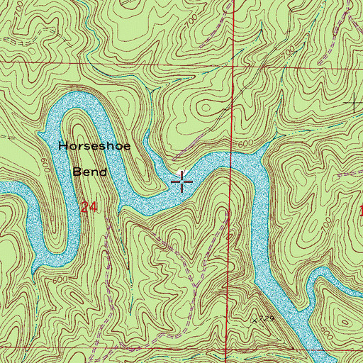 Topographic Map of Chimney Branch, AL