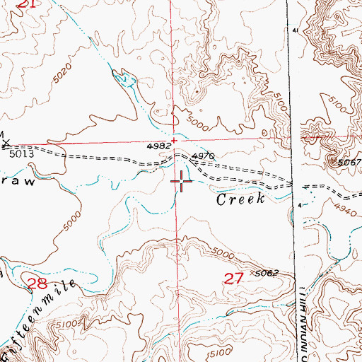 Topographic Map of Sand Spring Draw, WY