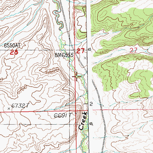Topographic Map of Sand Wash, WY