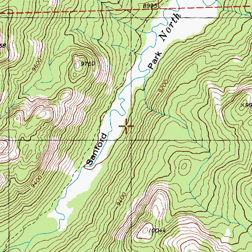 Topographic Map of Sandord Park, WY