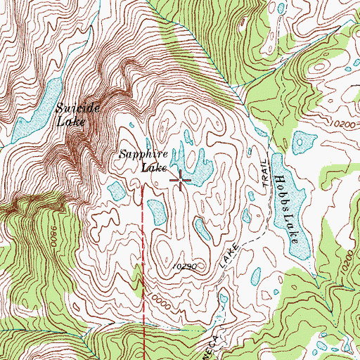Topographic Map of Sapphire Lake, WY
