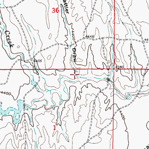 Topographic Map of Sattler Draw, WY