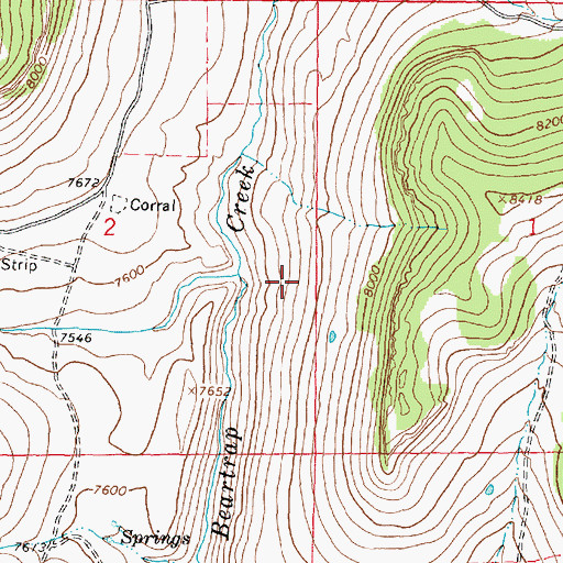 Topographic Map of Sawmill Creek, WY