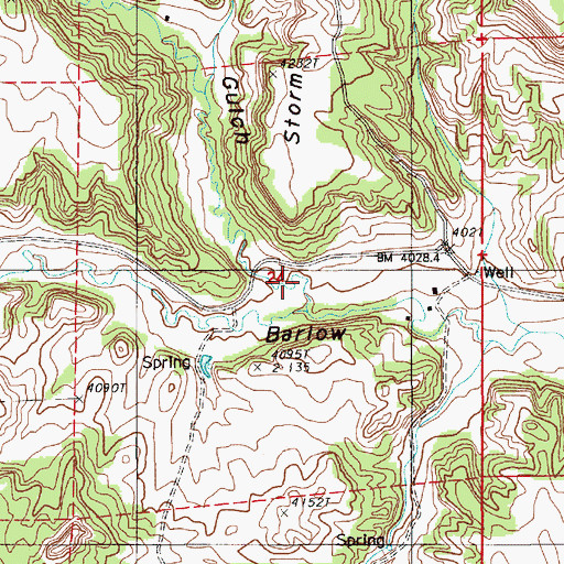 Topographic Map of Sawmill Gulch, WY