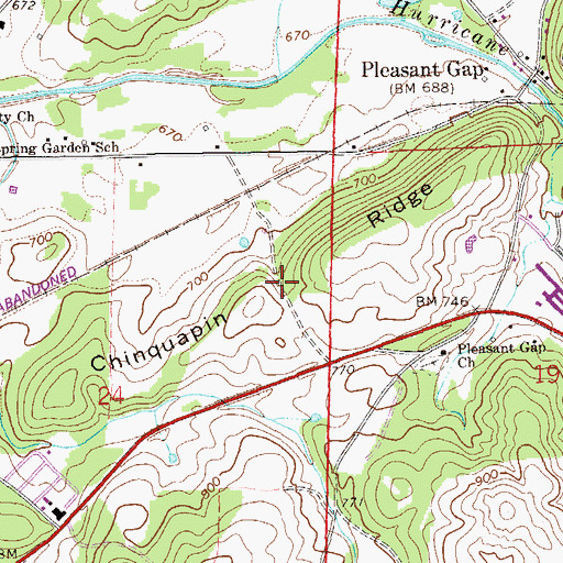 Topographic Map of Chinquapin Ridge, AL