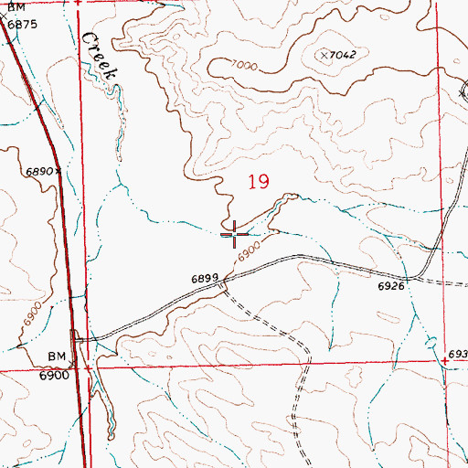 Topographic Map of Scheggs Draw, WY
