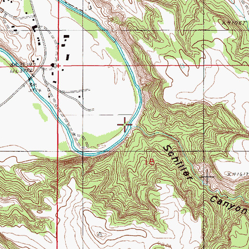 Topographic Map of Schiller Canyon, WY