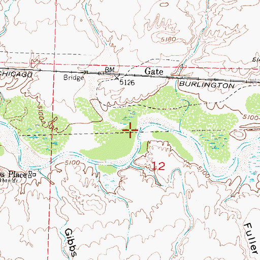Topographic Map of Schoening Creek, WY