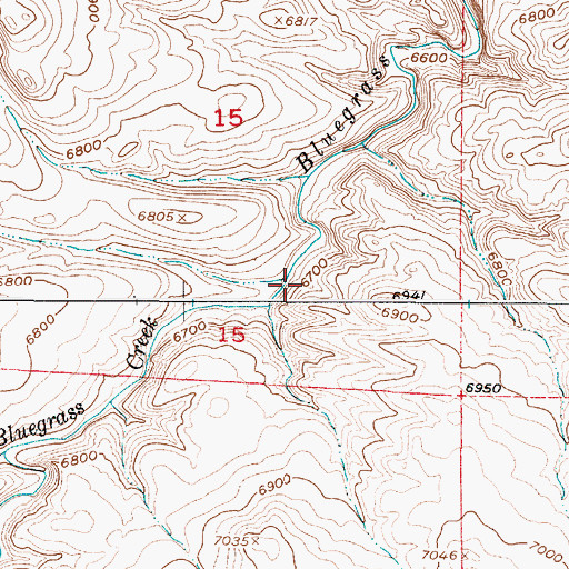 Topographic Map of School Creek, WY