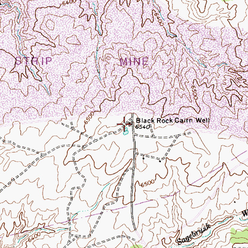 Topographic Map of Black Rock Cairn Well, AZ