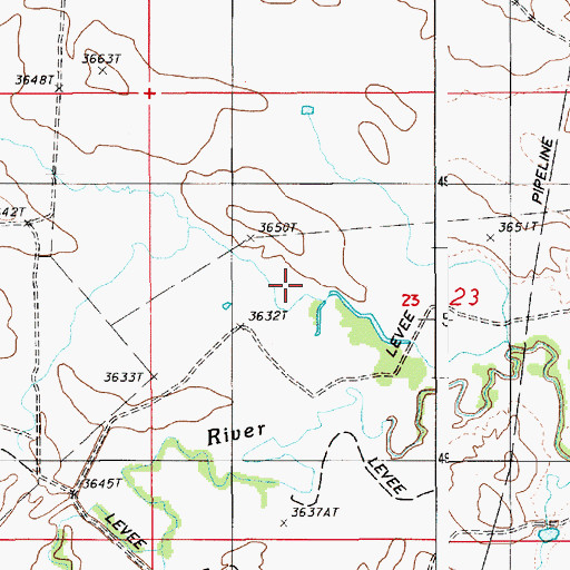 Topographic Map of School Section Draw, WY